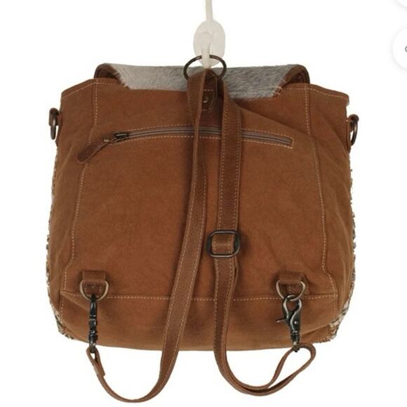 Myra Ancient Art Shoulder Bag Backpack Festival Boho Artsy Wearable Art